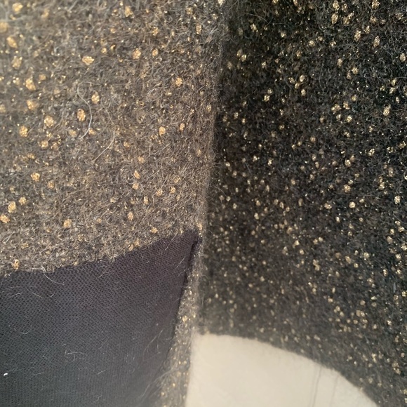 EILEEN FISHER Black Gold Mohair Wool Cardigan XS - Picture 6 of 7